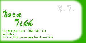nora tikk business card